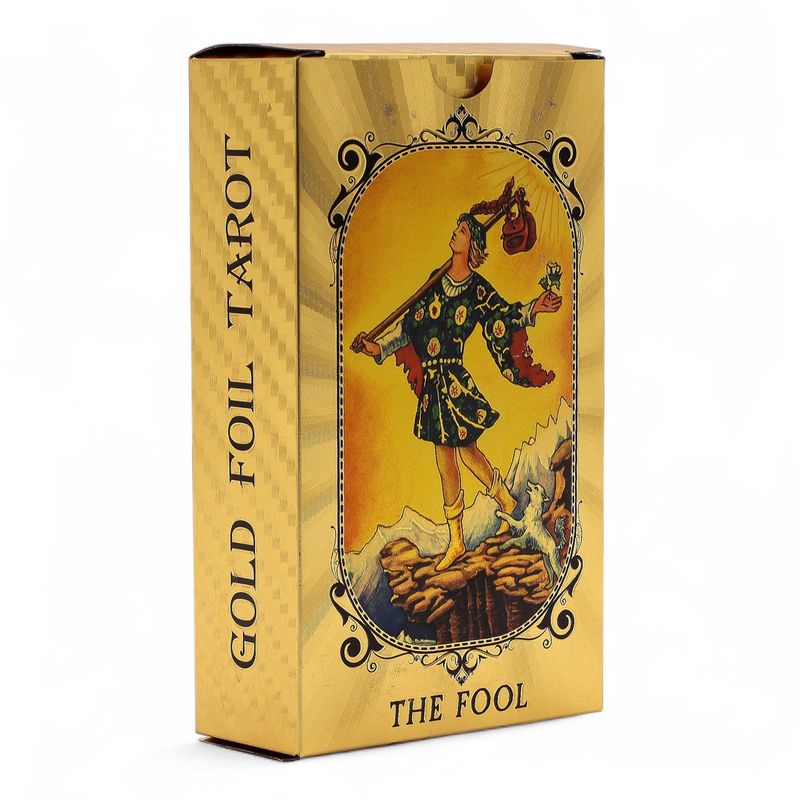 Tarotkartenset mit blauer und goldener Folie – Allsehendes Auge – mit Broschüre
