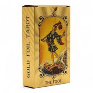 Tarotkartenset mit blauer und goldener Folie – Allsehendes Auge – mit Broschüre