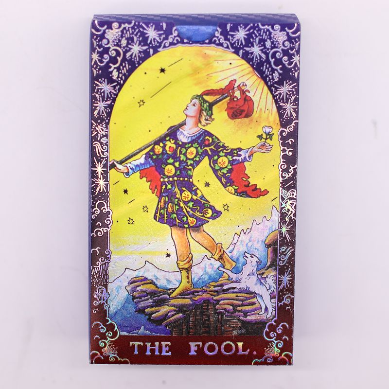 Blaues Folien-Tarotkartenset – Mandala – mit Broschüre