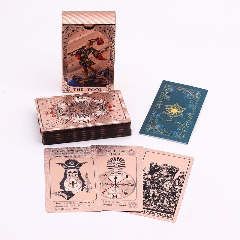 Tarotkartenset mit Roségoldfolie – Mondphase – mit Broschüre