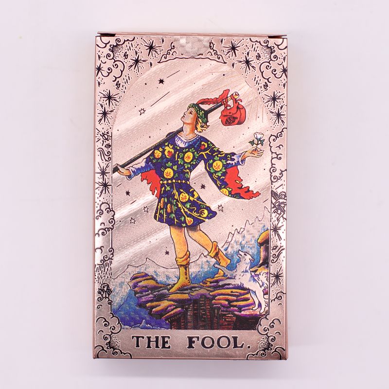 Tarotkartenset mit Roségoldfolie – Mondphase – mit Broschüre