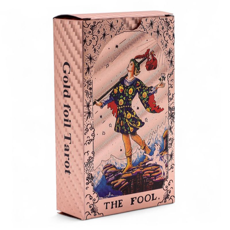 Tarotkartenset mit Roségoldfolie – Mondphase – mit Broschüre