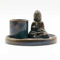 Mehrzweck-Buddha-Räucherteller – Keramik, Blau
