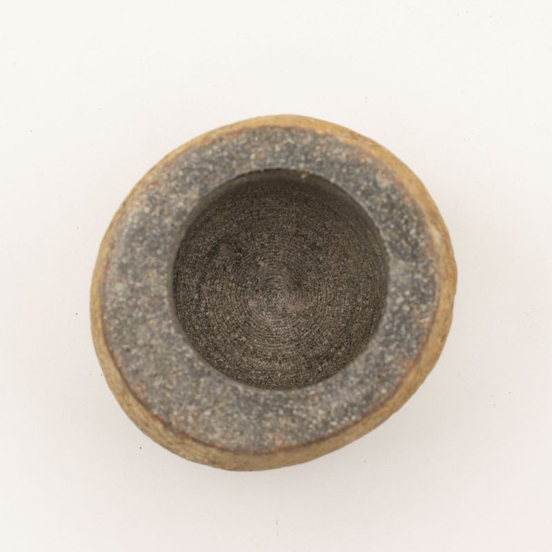 Dekorativer Pistill & Mörser aus natürlichem Flusssteinr- Klein (ca. 9 x 7 cm)