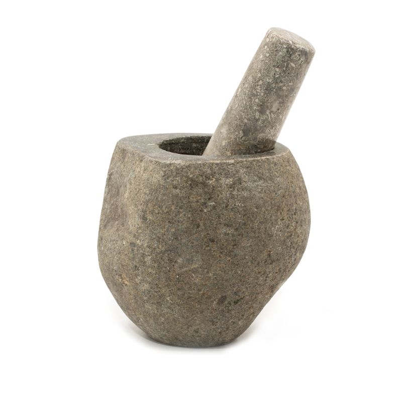 Naturstein dekorativer Mörser und Stößel – Medium (ca. 12 × 8 cm)