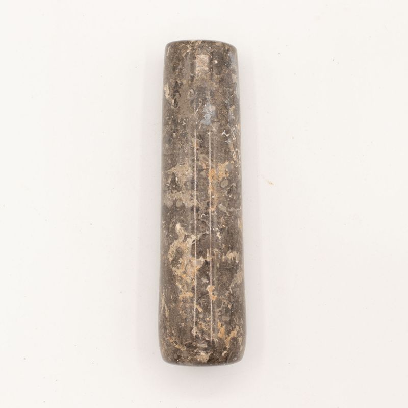 Dekorativer Pistill & Mörser aus natürlichem Flusssteinr-Groß (ca. 15 x 12 cm)