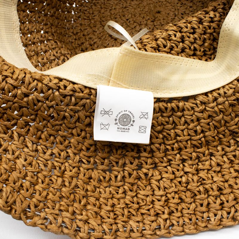 Nomad Sari Floppy Strohhut - Naturkaffee