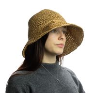 Nomad Sari Floppy Strohhut - Naturkaffee