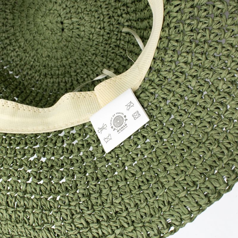 Nomad Sari Floppy Straw Sun Hat - Moosgrün