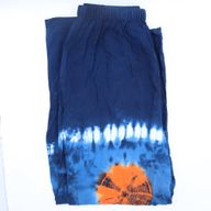 Japanische Loungehose – Größe L – Blau, Türkis/Orange