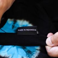 Japanische Loungehose – Größe M – Schwarz, Blau