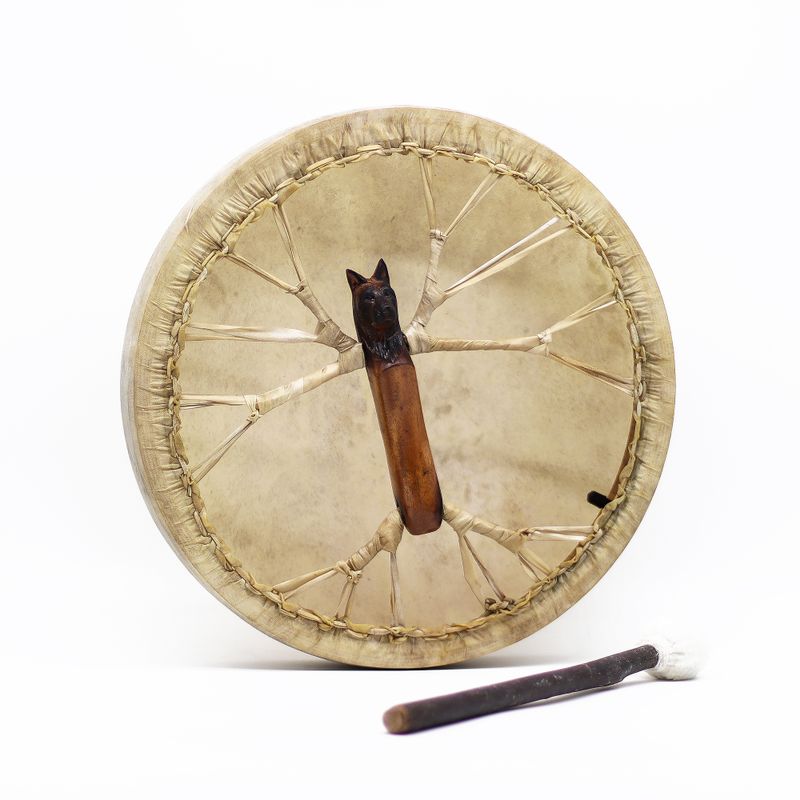 Spirit of the Wolf – Sharman Trommel & Schlägel – stimmbar – 40 cm