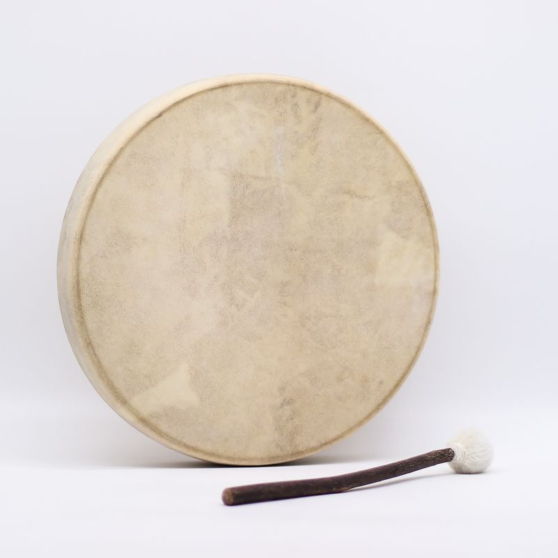Spirit of the Bear – Schamanentrommel & -stock – stimmbar – 40 cm