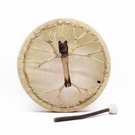 Spirit of the Bear – Schamanentrommel & -stock – stimmbar – 40 cm