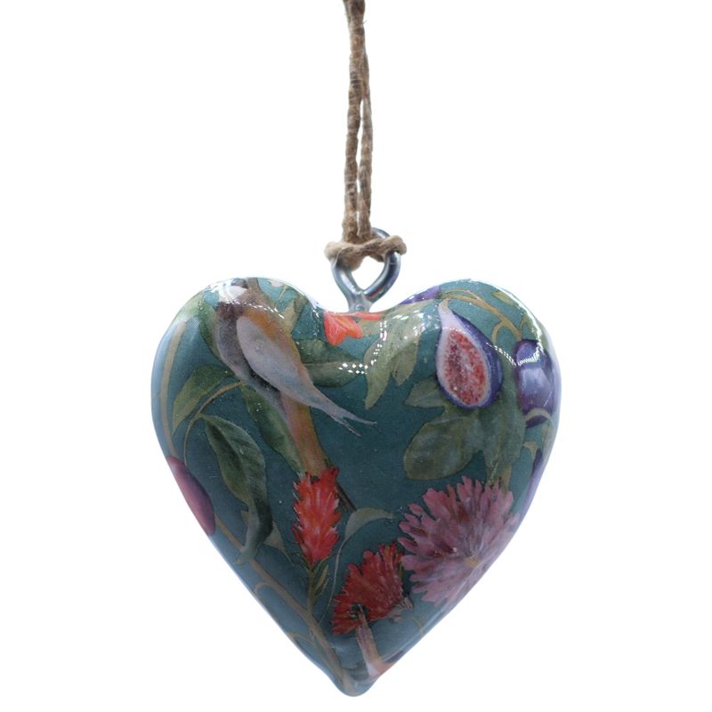 Große Deko-Herzen aus Holz – Vogel- und Blumenmotiv (50 Stück) – im Präsentationsglas