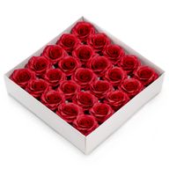 Seifenblume (5-lagig) Romantische Rose - Weinrot