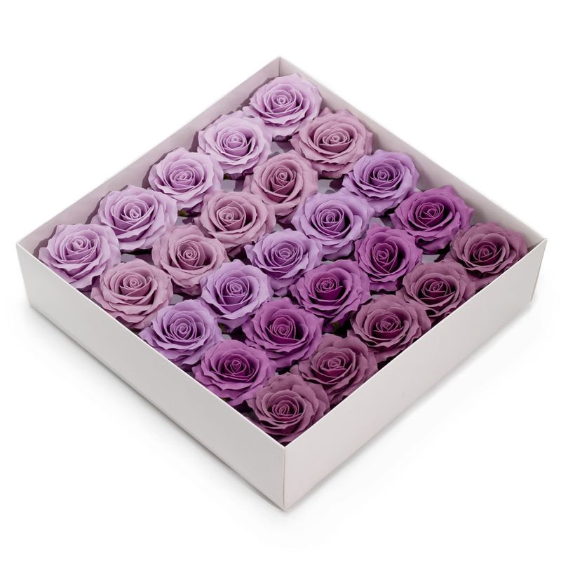 Seifenblume (5-lagig) Romantische Rose – abgestufte Auswahl – Lavendel-Rouge