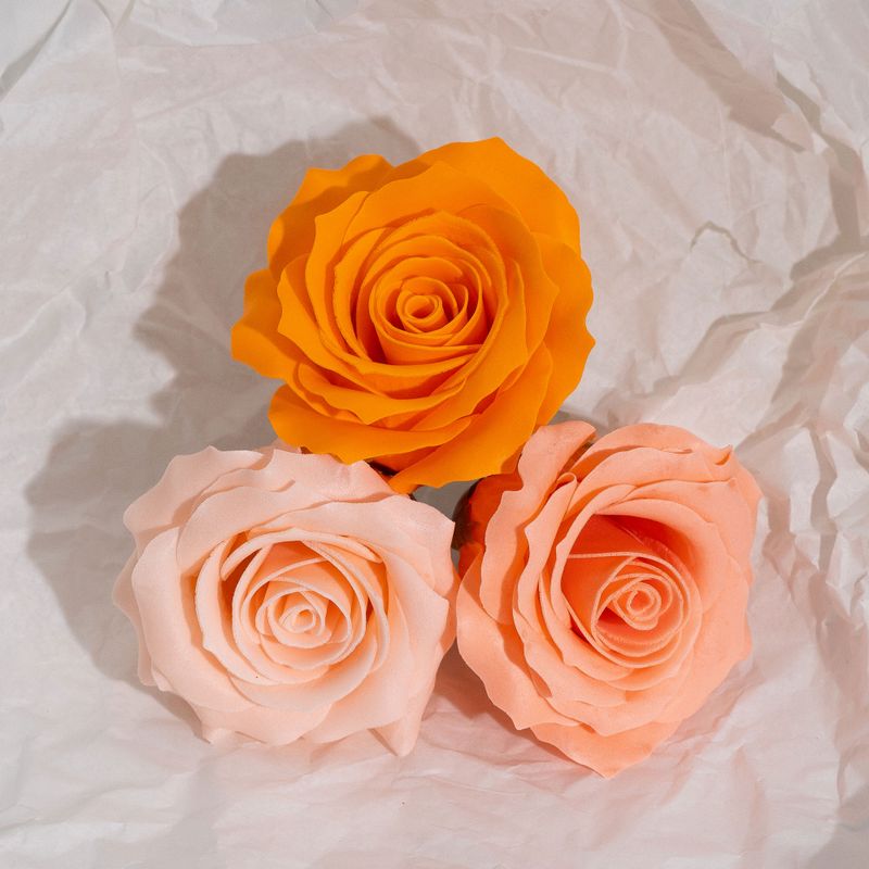Seifenblume (5-lagig) Romantische Rose – abgestufte Auswahl – Pfirsichrot