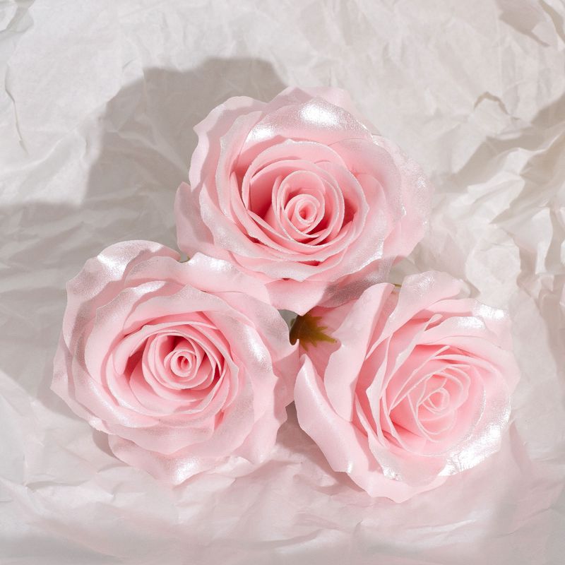 Seifenblume (5-lagig) Nur dekorative Rose – Seidenbesatz – Zartrosa