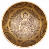 Geätzte Buddha-Figuren aus reinem Messing – 4er-Set – ca. 3,85 kg