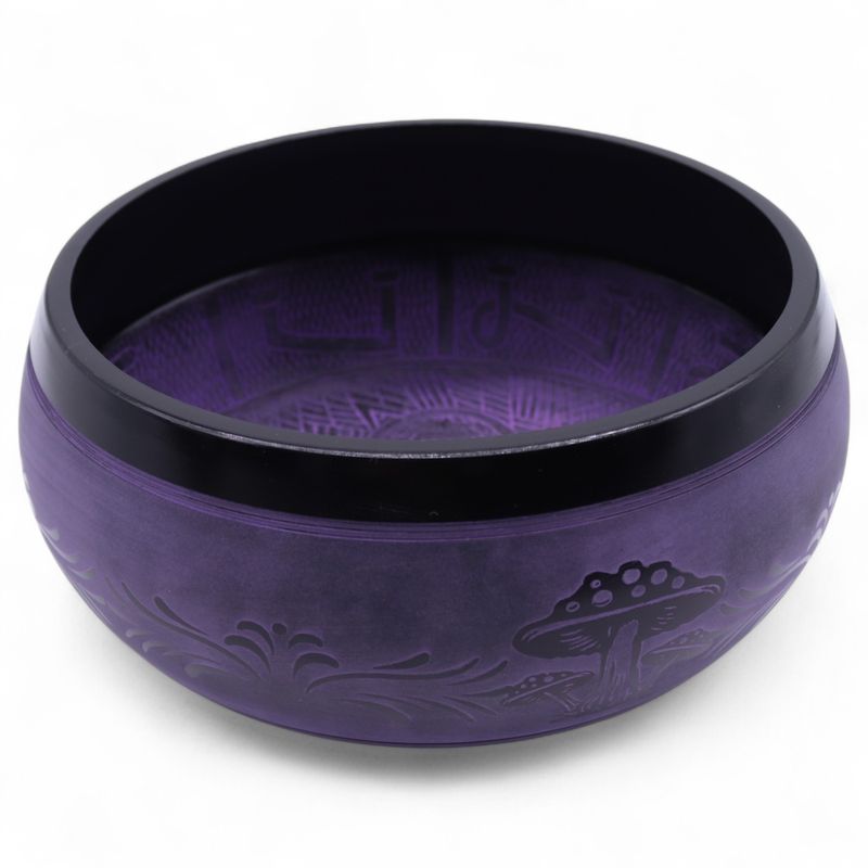 Extra laute - Pilzförmige Klangschale - 23 x 10,5 cm, 1,3 kg - Purple Haze