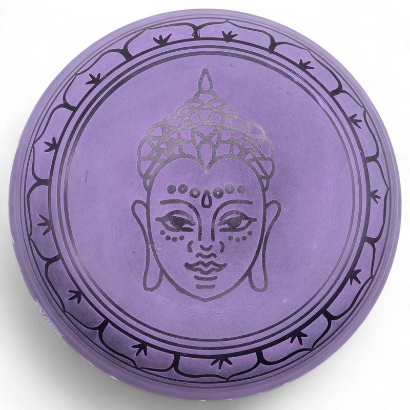 Extra laute - Pilzförmige Klangschale - 23 x 10,5 cm, 1,3 kg - Purple Haze