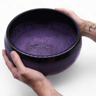 Extra laute - Pilzförmige Klangschale - 23 x 10,5 cm, 1,3 kg - Purple Haze