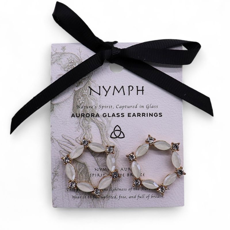 Perle - Vintage Glas - Loop - Ohrringe