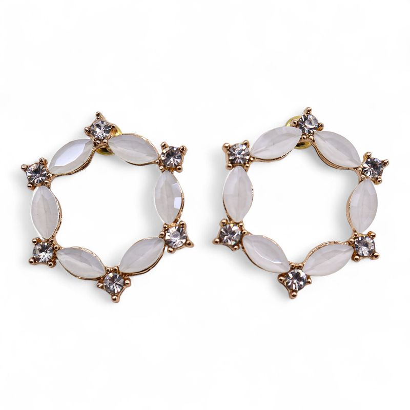 Perle - Vintage Glas - Loop - Ohrringe