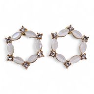 Perle - Vintage Glas - Loop - Ohrringe