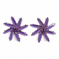 Lavendel - Vintage Glas - Blumen - Ohrringe