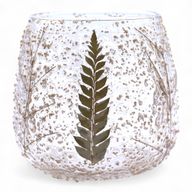 Natürliches florales Glas - Gerader Kerzenhalter - Pino - (10x9cm)