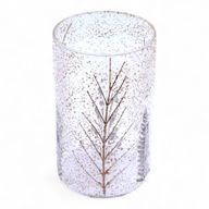 Natürliches florales Glas - Hohe Vase/Kerzenhalter - Pino - (19x11cm)