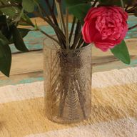 Natürliches florales Glas - Hohe Vase/Kerzenhalter - Pino - (19x11cm)