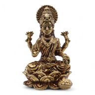 Miniaturgötter aus Messing – Lakshmi (52 g) – 49 mm