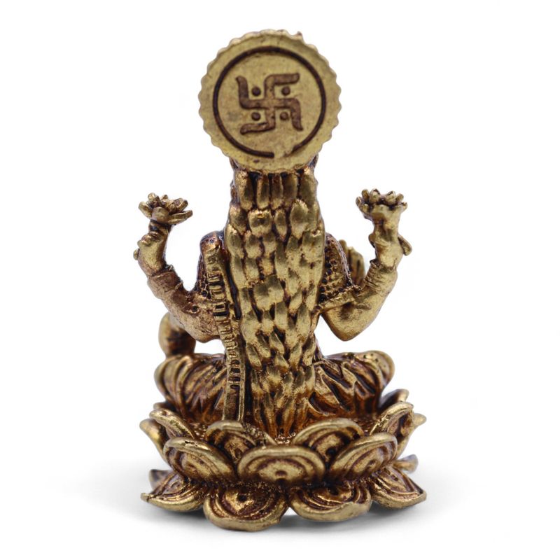 Miniaturgötter aus Messing – Lakshmi (52 g) – 49 mm