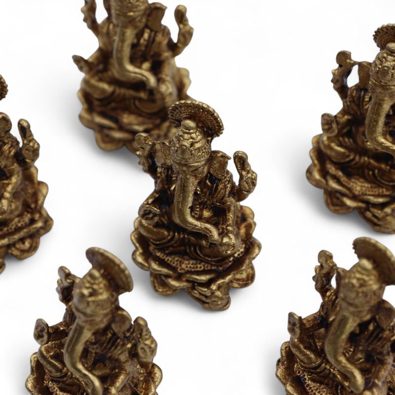 Miniatur-Götterfiguren aus Messing – Ganesha (22 g) – 37 mm