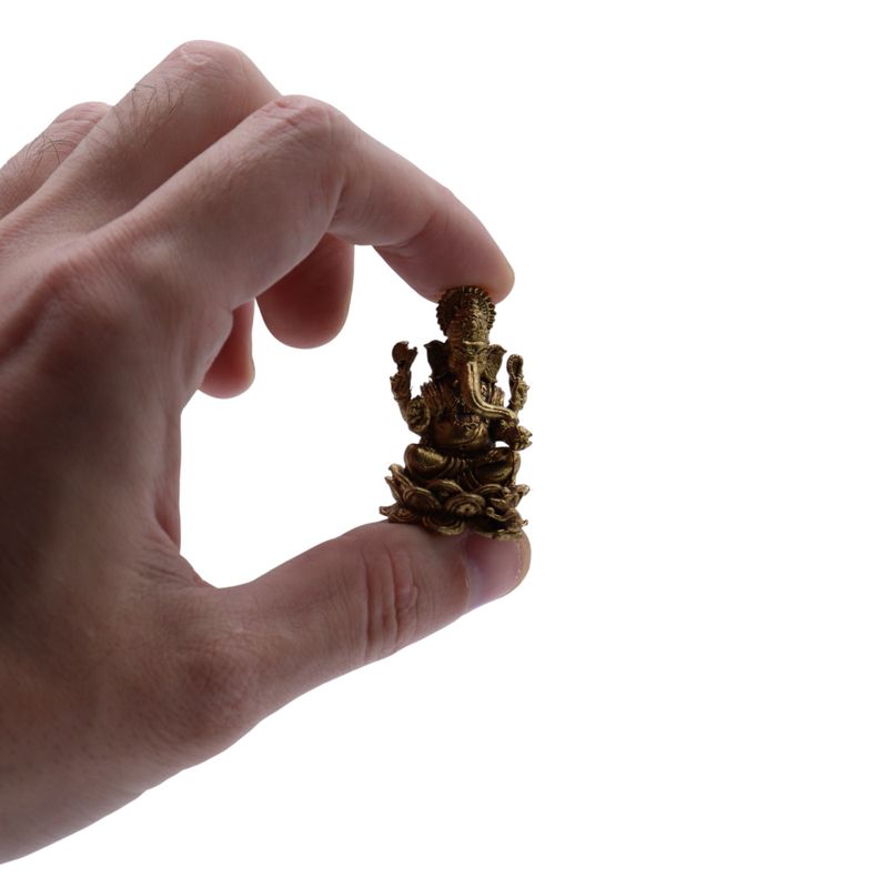 Miniatur-Götterfiguren aus Messing – Ganesha (22 g) – 37 mm