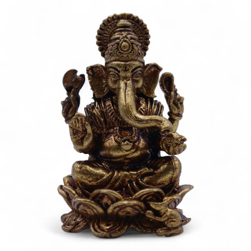 Miniatur-Götterfiguren aus Messing – Ganesha (52 g) – 49 mm