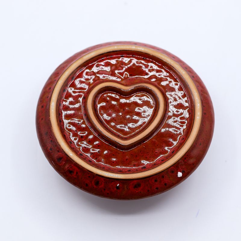 Palo Santo Stick & Smudge Holder - Mandala - Rot mit Herzglanz