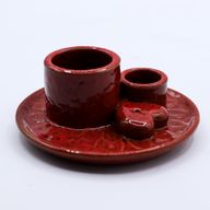 Palo Santo Stick & Smudge Holder - Mandala - Rot mit Herzglanz
