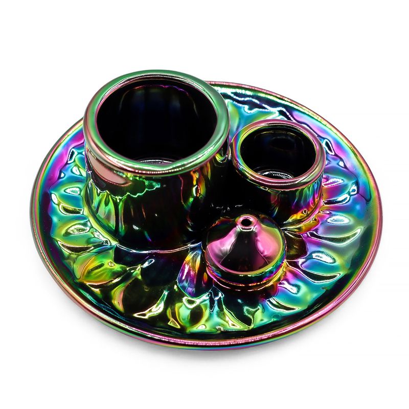 Palo Santo Stick & Räucherhalter - Mandala - Metallic Rainbow