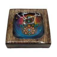 Med Emailliertes Mango-Tablett-Set - Hamsa