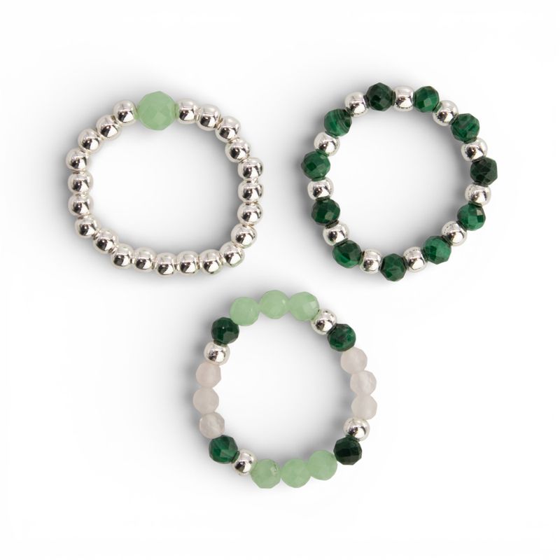 Nymphe-Geist Edelsteinring-Set – Waldgeist