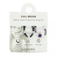 Nymphen-Geist-Edelsteinring-Set - Vollmond