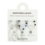 Nymphen-Geist-Edelsteinring-Set – Nordlichter