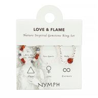 Nymphen-Edelsteinring-Set – Liebe & Flamme