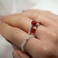 Nymphen-Edelsteinring-Set – Liebe & Flamme