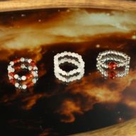 Nymphen-Edelsteinring-Set – Liebe & Flamme