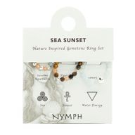 Nymphen-Edelsteinring-Set – Meeres-Sonnenuntergang